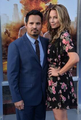Cast member Michael Pena and screenwriter Brie Shaffer attend the premiere of the motion picture comedy CHIPS at TCL Chinese Theatre in the Hollywood section of Los Angeles on March 20, 2017. Storyline: A rookie officer is teamed with a hardened pro at the California Highway Patrol, though the newbie soon learns his partner is really an undercover Fed investigating a heist that may involved some crooked cops.  LAP2017032014 JIMxRUYMEN