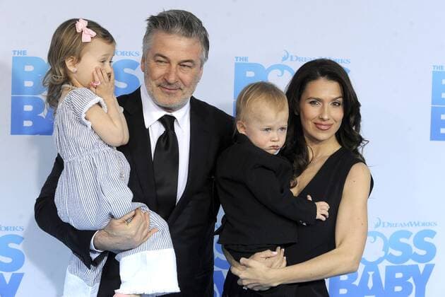 Alec Baldwin mit Tochter Carmen Gabriela Baldwin, Sohn Rafael Thomas Baldwin und Gattin Hilaria Baldwin bei der Premiere des Kinofilms The Boss Baby im AMC Loews Lincoln Square. New York, 20.03.2017 Foto:xD.xVanxTinex xFuturexImage