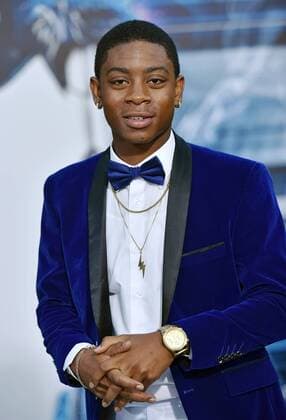 RJ Cyler attends the Power Rangers premiere at the Westwood Village Theatre in Los Angeles on March 22, 2017.  LAP20170322816 CHRISTINExCHEW