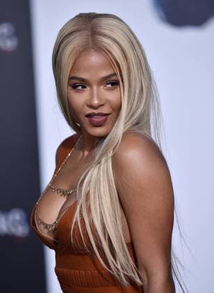 Christina Milian attends the Power Rangers premiere at the Westwood Village Theatre in Los Angeles on March 22, 2017.  LAP20170322846 CHRISTINExCHEW