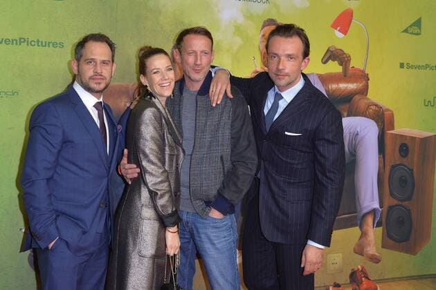 Wotan Wilke Moering, Moritz Bleibtreu, Alexandra Neldel, Christian, Lucas Gregorowicz Ankunft zur Kinotour, roter Teppich Premiere LOMMBOCK im Cinestar Sony Center rin Berlin, am 23.03.2017