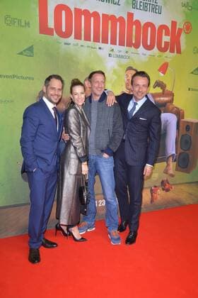 Wotan Wilke Moering, Moritz Bleibtreu, Alexandra Neldel, Christian, Lucas Gregorowicz Ankunft zur Kinotour, roter Teppich Premiere LOMMBOCK im Cinestar Sony Center rin Berlin, am 23.03.2017