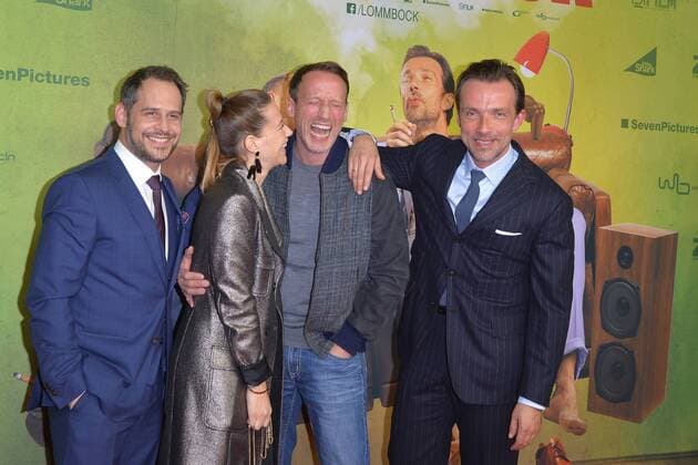 Wotan Wilke Moering, Moritz Bleibtreu, Alexandra Neldel, Christian, Lucas Gregorowicz Ankunft zur Kinotour, roter Teppich Premiere LOMMBOCK im Cinestar Sony Center rin Berlin, am 23.03.2017