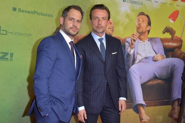 Moritz Bleibtreu, Lucas Gregorowicz Ankunft zur Kinotour, roter Teppich Premiere LOMMBOCK im Cinestar Sony Center rin Berlin, am 23.03.2017