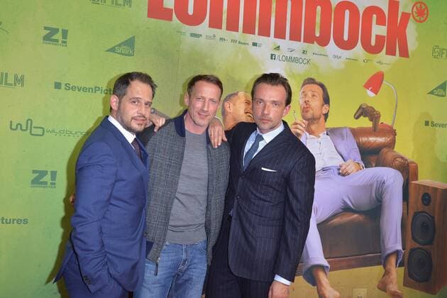 Moritz Bleibtreu, Wotal Wilke Moering, Lucas Gregorowicz Ankunft zur Kinotour, roter Teppich Premiere LOMMBOCK im Cinestar Sony Center rin Berlin, am 23.03.2017