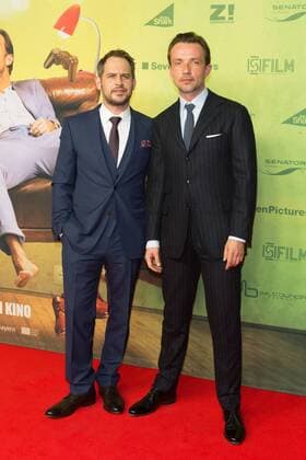 Moritz Bleibtreu und Lucas Gregorowicz - Berlin Premiere des Kinofilms LOMMBOCK in Berlin am 23.03.2017. Berlin Premiere LOMMBOCK