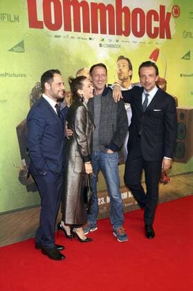 Moritz Bleibtreu, Alexandra Neldel, Wotan Wilke Möhring und Lucas Gregorowicz bei der Premiere des Kinofilms Lommbock im Cinestar im Sony Center. Berlin, 23.03.2017 Foto:xA.xBuggex xFuturexImage
