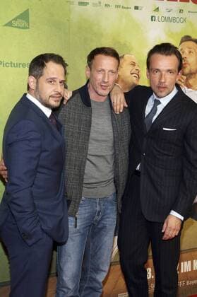 Moritz Bleibtreu, Wotan Wilke Möhring und Lucas Gregorowicz bei der Premiere des Kinofilms Lommbock im Cinestar im Sony Center. Berlin, 23.03.2017 Foto:xA.xBuggex xFuturexImage