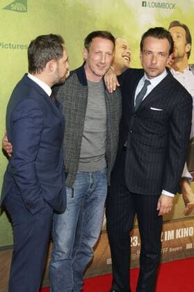 Moritz Bleibtreu, Wotan Wilke Möhring und Lucas Gregorowicz bei der Premiere des Kinofilms Lommbock im Cinestar im Sony Center. Berlin, 23.03.2017 Foto:xA.xBuggex xFuturexImage