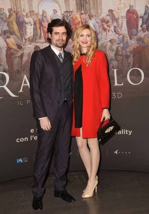 Premiere zur Film-Doku Raffaello il Principe delle Arti in Rom Foto IPP Gioia Botteghi roma 23 03 2017 presentazione del film - documentario Raffaello il Principe delle Arti - in 3D nella foto Flavio Parenti con la compagna l attrice Eleonora Albrecht  0