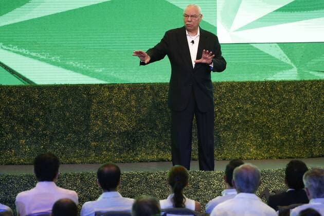 Colin Powell während einer Veranstaltung in Mexiko March 24, 2017 - Mexico - EUM20170324ECO33.JPG.ACAPULCO, Gro. EconomyEconomia-Convencion Bancaria.- El ex secretario de Estado de los Estados Unidos, Colin Powell, en la 80 Convencion Bancaria, 24 de marzo de 2017. Foto: Agencia EL UNIVERSALYadin XolalpaJMA Mexico  - ZUMAu78_ 20170324_zaf_u78_090 Copyright: xElxUniversalx