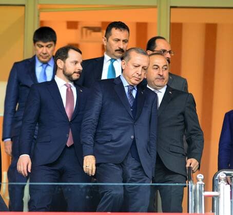 Fifa World Cup 2018 qualifying football match Turkey vs Finland on March 24, 2017 at Antalya arena stadium in Antalya , Turkey. Final Score : Turkey 2 - Finland 0 Pictured: Turkey Republic President Recep Tayyip Erdogan. 