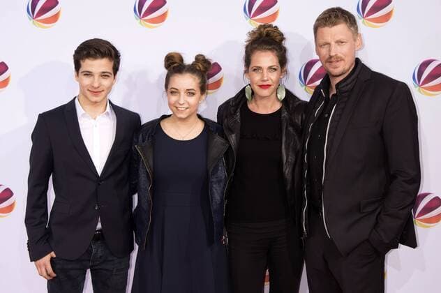 Niklas Nissl, Aleen Jana Kötter, Felicitas Woll und Martin Gruber bei der Premiere des SAT.1 TV-Films Nackt. Das Netz vergisst nie in der Astor Film Lounge. Berlin, 27.03.2017 Foto:xK.xWernerx xFuturexImage