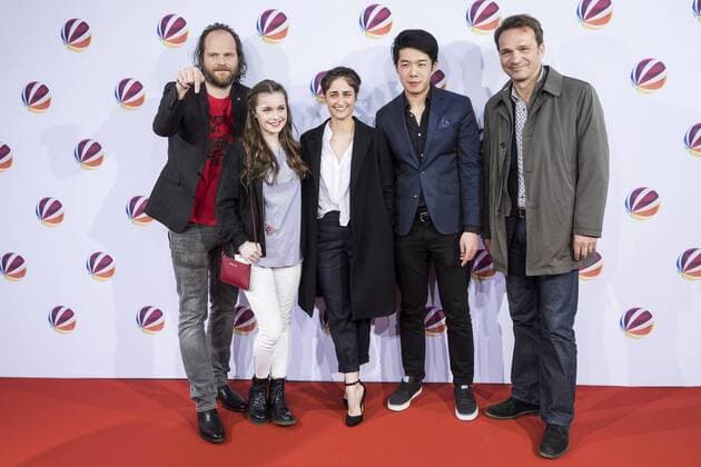 Andreas Leopold Schadt, Julia Niegel, Yasmina Al Zihairi, Yung Ngo und Mathias Herrmann bei der Premiere des SAT.1 TV-Films Nackt. Das Netz vergisst nie in der Astor Film Lounge. Berlin, 27.03.2017 Foto:xB.xKriemannx xFuturexImage