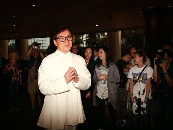 Jackie Chan attends the celebration party of win Oscar Lifetime Achievement Award in Hongkong, China on 28th March, 2017.(Photo by TPG)  201703291806