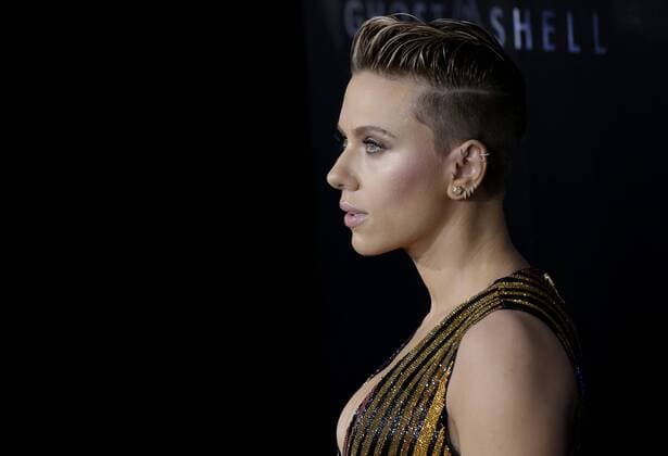 Scarlett Johansson arrives on the red carpet at the Ghost In The Shell New York premiere at AMC Lincoln Square Theater on March 29, 2017 in New York City.  NYP20170329160 JOHNxANGELILLO