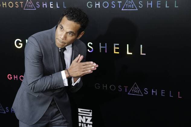 Lasarus Ratuere arrives on the red carpet at the Ghost In The Shell New York premiere at AMC Lincoln Square Theater on March 29, 2017 in New York City.  NYP20170329155 JOHNxANGELILLO
