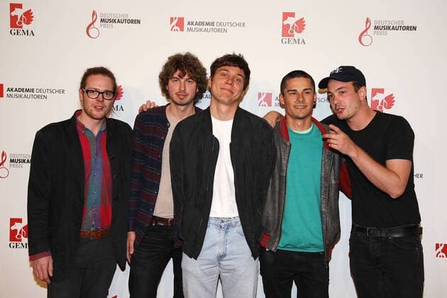 Die Gruppe Von Wegen Lisbeth mit Sänger Matthias Rohde bei der Verleihung Deutscher Musikautorenpreis am 30.03.2017 in Berlin Deutscher Musikautorenpreis 2017 Berlin 