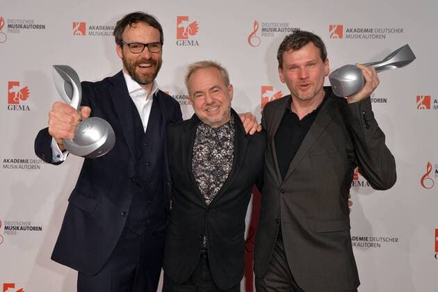 Komposition Audiovisuelle Medien, Rene Dohmen, Jumpel Duerbeck, Laudator Helmut Zerlett Deutscher Musikautorenpreis im Hotel Ritz-Carlton in Berlin, am 30.03.2017