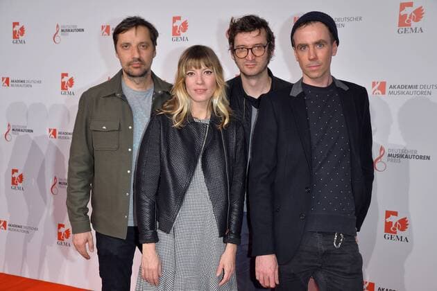 Mieze Katz, buergerlich Maria Mummert mit Band Ankunft Deutscher Musikautorenpreis im Hotel Ritz-Carlton in Berlin, am 30.03.2017