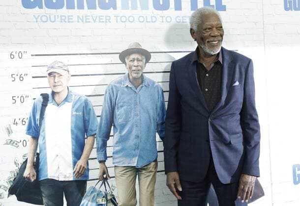 Morgan Freeman arrives on the red carpet at the Going in Style World Premiere at SVA Theatre on March 30, 2017 in New York City.  NYP20170330121 JOHNxANGELILLO