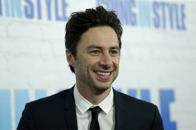 Zach Braff arrives on the red carpet at the Going in Style World Premiere at SVA Theatre on March 30, 2017 in New York City.  NYP20170330137 JOHNxANGELILLO