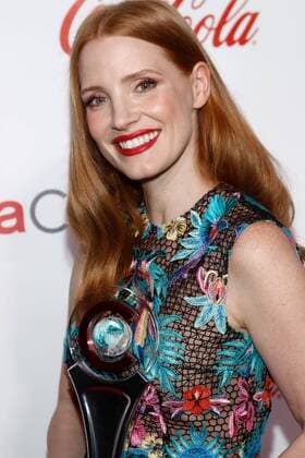 Actress Jessica Chastain receipient of the Female Star of the Year award arrives for the CinemaCon 2017 Big Screen Achievement Awards at Caesars Palace, Las Vegas, Nevada on March 30, 2017.  LAV2017033078 JAMESxATOA