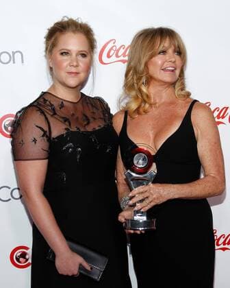 Actress comedien Amy Schumer and Goldie Hawn, receipient of the Cinema Icon Award , arrive for the CinemaCon 2017 Big Screen Achievement Awards at Caesars Palace, Las Vegas, Nevada on March 30, 2017.  LAV2017033067 JAMESxATOA