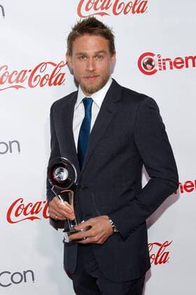 Actor Charlie Hunnam receipient of the Male Star of the Year award arrives for the CinemaCon 2017 Big Screen Achievement Awards at Caesars Palace, Las Vegas, Nevada on March 30, 2017.  LAV2017033057 JAMESxATOA