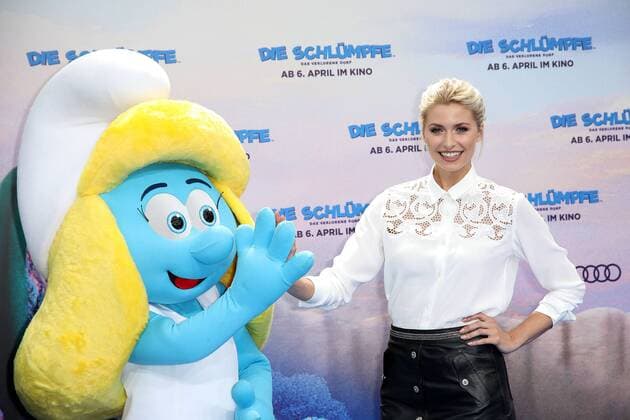Lena Gercke bei der Film Premiere von Die Schlümpfe - Das verlorene Dorf am 2.04.2017 in Berlin Die Schluempfe - Das verlorene Dorf Filmpremiere in Berlin, 2017 