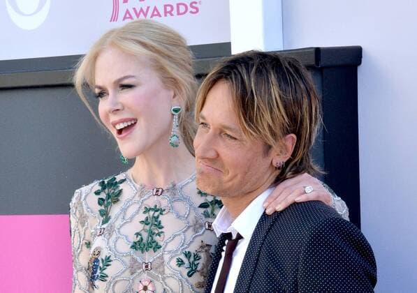 Actress Nicole Kidman (L) and recording artist Keith Urban attend the 52nd annual Academy of Country Music Awards held at T-Mobile Arena in Las Vegas, Nevada on April 2, 2017. The show will be telecast live on CBS.  LVP20170402070 JIMxRUYMEN