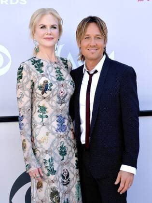 Actress Nicole Kidman (L) and recording artist Keith Urban attend the 52nd annual Academy of Country Music Awards held at T-Mobile Arena in Las Vegas, Nevada on April 2, 2017. The show will be telecast live on CBS.  LVP20170402071 JIMxRUYMEN