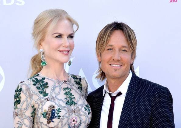 Actress Nicole Kidman (L) and recording artist Keith Urban attend the 52nd annual Academy of Country Music Awards held at T-Mobile Arena in Las Vegas, Nevada on April 2, 2017. The show will be telecast live on CBS.  LVP20170402072 JIMxRUYMEN