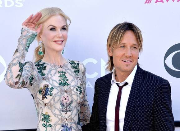 Actress Nicole Kidman (L) and recording artist Keith Urban attend the 52nd annual Academy of Country Music Awards held at T-Mobile Arena in Las Vegas, Nevada on April 2, 2017. The show will be telecast live on CBS.  LVP20170402076 JIMxRUYMEN