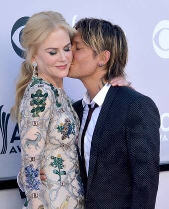 Actress Nicole Kidman (L) and recording artist Keith Urban attend the 52nd annual Academy of Country Music Awards held at T-Mobile Arena in Las Vegas, Nevada on April 2, 2017. The show will be telecast live on CBS.  LVP20170402077 JIMxRUYMEN