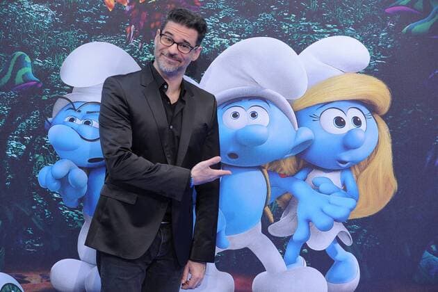 Rick Kavanien Ankunft am Blauen Teppich zur Deutschlandpremiere des Animationsfilmes, Die Schluempfe, das verlorene Dorf im Cinestar im Sony Center in Berlin, am 02.04.2017