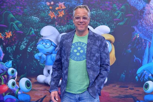 Charles Rettinghaus Ankunft am Blauen Teppich zur Deutschlandpremiere des Animationsfilmes, Die Schluempfe, das verlorene Dorf im Cinestar im Sony Center in Berlin, am 02.04.2017