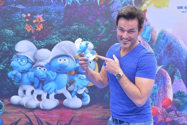 Tobey Wilson Ankunft am Blauen Teppich zur Deutschlandpremiere des Animationsfilmes, Die Schluempfe, das verlorene Dorf im Cinestar im Sony Center in Berlin, am 02.04.2017