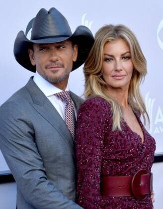 Recording artists Tim McGraw (L) and Faith Hill attend the 52nd annual Academy of Country Music Awards held at T-Mobile Arena in Las Vegas, Nevada on April 2, 2017. The show will be telecast live on CBS.  LVP20170402117 JIMxRUYMEN