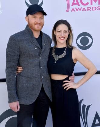 Recording artist Eric Paslay (L) and Natalie Harker attend the 52nd annual Academy of Country Music Awards held at T-Mobile Arena in Las Vegas, Nevada on April 2, 2017. The show will be telecast live on CBS.  LVP20170402272 JIMxRUYMEN