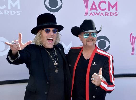 (L-R) Recording artists Big Kenny and John Rich attend the 52nd annual Academy of Country Music Awards held at T-Mobile Arena in Las Vegas, Nevada on April 2, 2017. The show will be telecast live on CBS.  LVP20170402282 JIMxRUYMEN