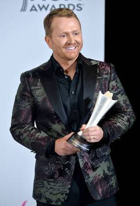 Singer producer Shane McAnally, winner of the award for Video of the Year, appears backstage during the 52nd annual Academy of Country Music Awards held at T-Mobile Arena in Las Vegas, Nevada on April 2, 2017. The show will be telecast live on CBS.  LVP20170402306 JIMxRUYMEN