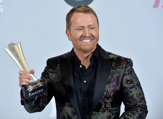 Singer producer Shane McAnally, winner of the award for Video of the Year, appears backstage during the 52nd annual Academy of Country Music Awards held at T-Mobile Arena in Las Vegas, Nevada on April 2, 2017. The show will be telecast live on CBS.  LVP20170402307 JIMxRUYMEN