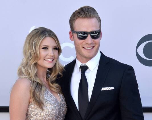 Radio personality Rob Stone (R) and guest attend the 52nd annual Academy of Country Music Awards held at T-Mobile Arena in Las Vegas, Nevada on April 2, 2017. The show will be telecast live on CBS.  LVP20170402383 JIMxRUYMEN