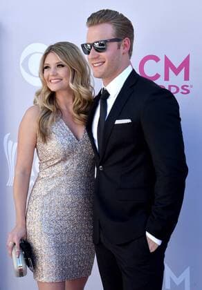 Radio personality Rob Stone (R) and guest attend the 52nd annual Academy of Country Music Awards held at T-Mobile Arena in Las Vegas, Nevada on April 2, 2017. The show will be telecast live on CBS.  LVP20170402381 JIMxRUYMEN