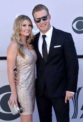 Radio personality Rob Stone (R) and guest attend the 52nd annual Academy of Country Music Awards held at T-Mobile Arena in Las Vegas, Nevada on April 2, 2017. The show will be telecast live on CBS.  LVP20170402382 JIMxRUYMEN