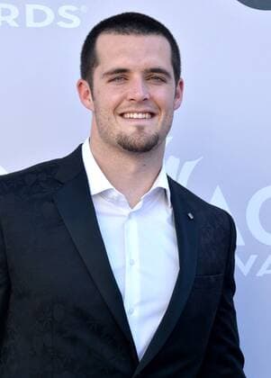 NFL player Derek Carr attends the 52nd annual Academy of Country Music Awards held at T-Mobile Arena in Las Vegas, Nevada on April 2, 2017. The show will be telecast live on CBS.  LVP20170402385 JIMxRUYMEN
