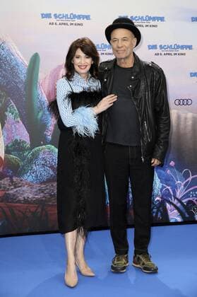 Iris Berben und Heiner Lauterbach bei der Premiere des Kinofilms Die Schlümpfe - Das verlorene Dorf im Cinestar Sony Center. Berlin, 02.04.2017 Foto:xS.xGabschx xFuturexImage