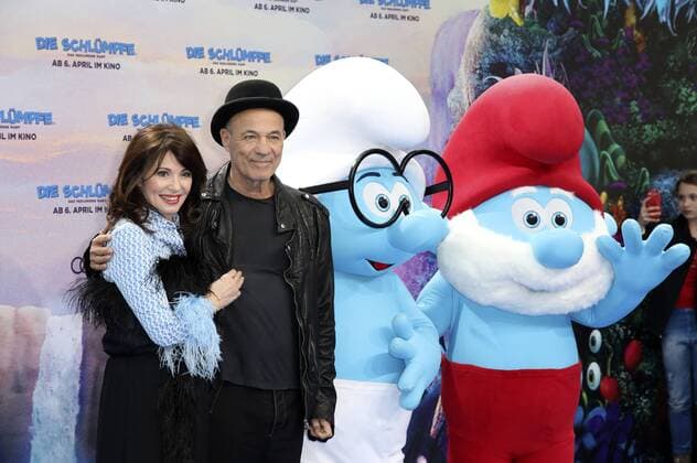 Iris Berben und Heiner Lauterbach bei der Premiere des Kinofilms Die Schlümpfe - Das verlorene Dorf im Cinestar Sony Center. Berlin, 02.04.2017 Foto:xS.xGabschx xFuturexImage