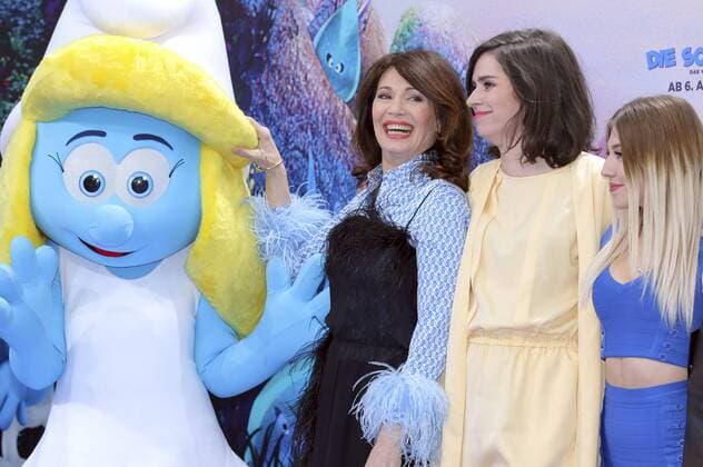 Iris Berben, Nora Tschirner und Bianca Bibi Heinicke bei der Premiere des Kinofilms Die Schlümpfe - Das verlorene Dorf im Cinestar Sony Center. Berlin, 02.04.2017 Foto:xS.xSchrapsx xFuturexImage